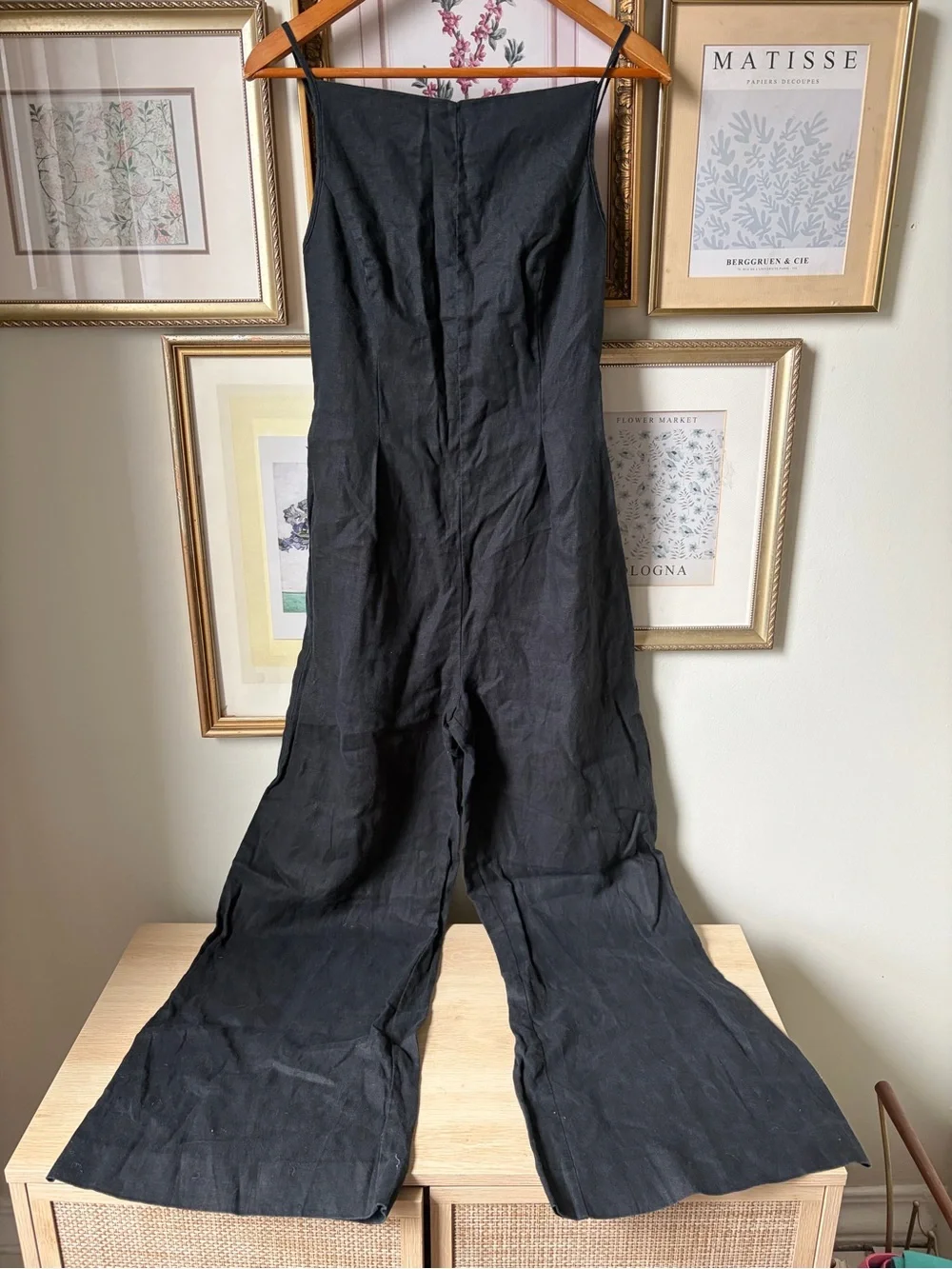 Reformation Ciara Linen Jumpsuit Black Size 6